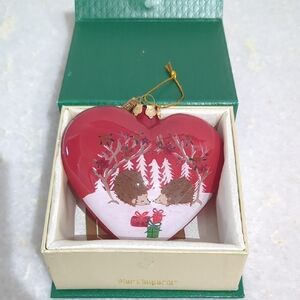 Pier 1 Li Bien 2017 Hand Painted Heart Ornament